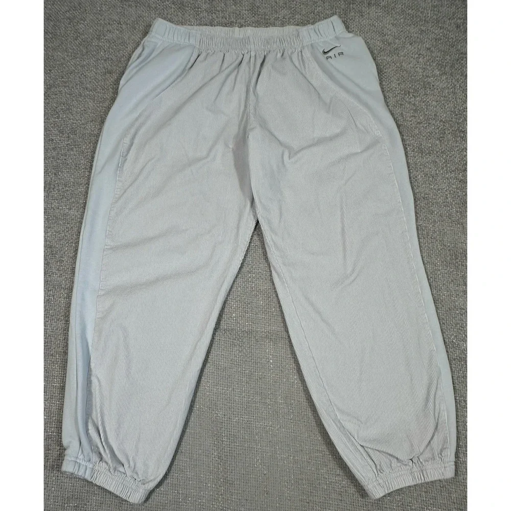 Nike Air Joggers Womens 2XL Platinum High Waisted Corduroy Fleece Pants - Picture 3 of 12